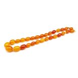 Mid century amber beaded necklace