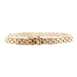 9ct rose gold double row chain link bracelet