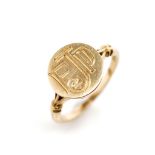 Antique 15ct rosey yellow gold signet ring