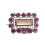 Georgian almandine garnet brooch