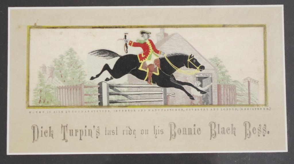 Framed early Stevengraph 'Dick Turpin's Last Ride' - Image 4 of 4