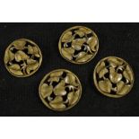 Four good European metal buttons