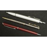 Boxed Parker brushed steel ballpoint pen