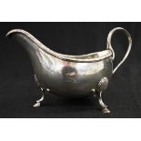 George III Irish sterling silver sauce boat,