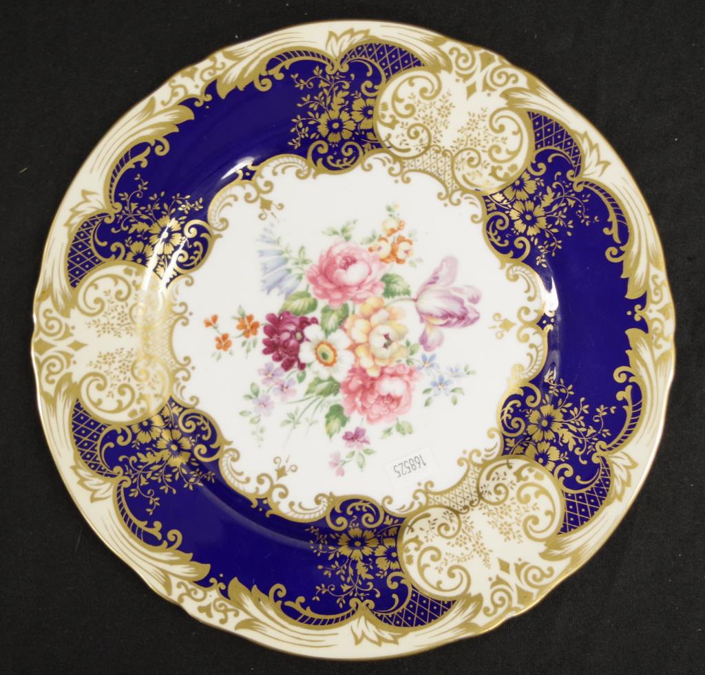 Crown Staffordshire hand painted signed plate