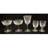 Five Waterford crystal glasses