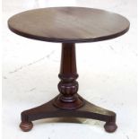 Mahogany pedestal wine tables