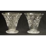 Pair of Webb & Corbett crystal vases