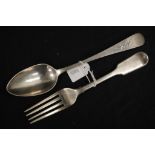 Rare George III sterling silver soup spoon
