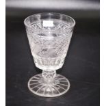 Antique cut crystal rummer glass