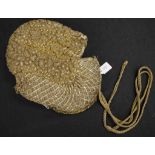 Antique gilt brocade lady's bonnet