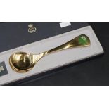 Georg Jenson sterling silver gilt annual spoon