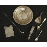 Collection miscellaneous silver tableware pieces