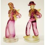 Pair of Murano glass figurines