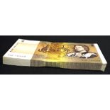 One hundred Australian paper $1 notes