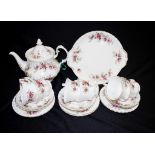 Twenty piece Royal Albert "lavender" rose teaset