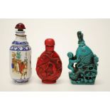 Three Chinese snuff bottles