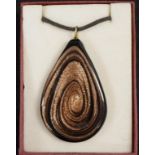 Murano glass tear shaped pendant