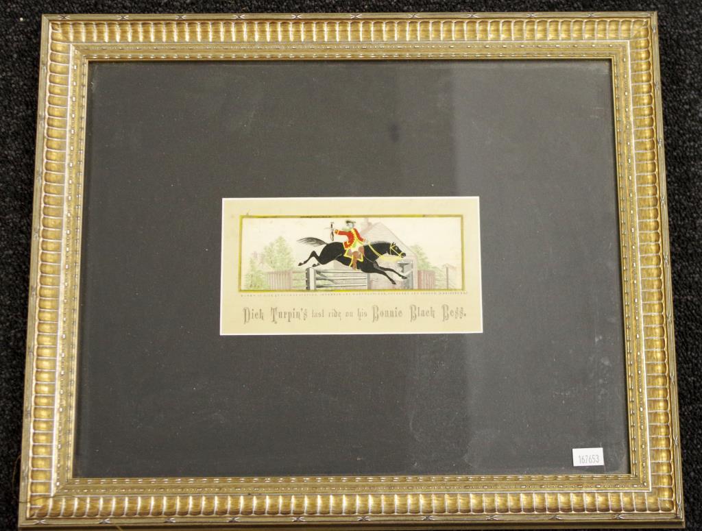 Framed early Stevengraph 'Dick Turpin's Last Ride' - Image 2 of 4