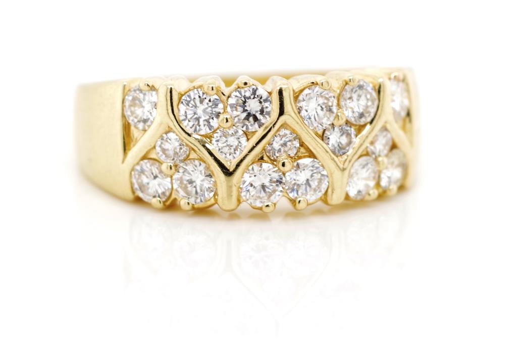 Diamond and 14ct yellow gold ring - Image 3 of 4