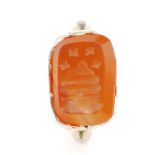 Antique carnelian fob seal