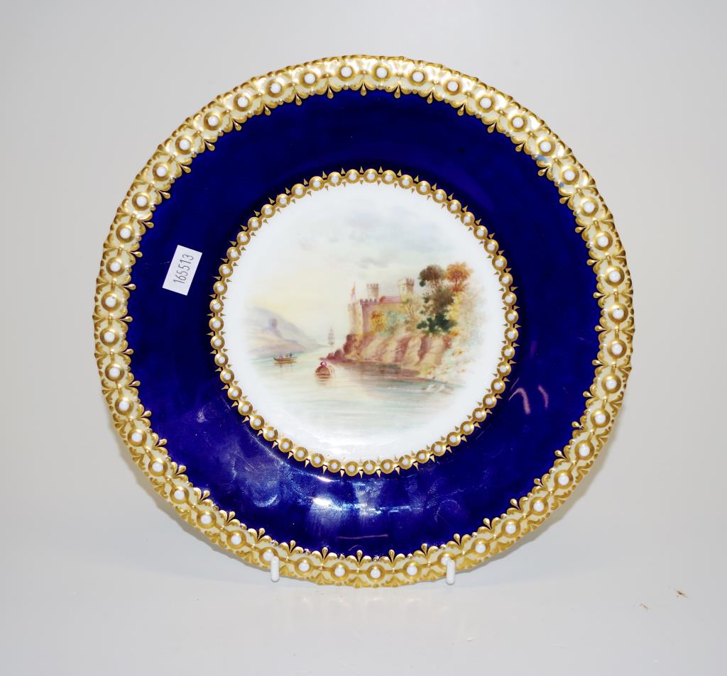 Mid Victorian hand painted plate - Image 4 of 4