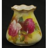 Royal Worcester hand painted vase