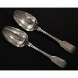 Two George III Irish sterling silver tablespoons