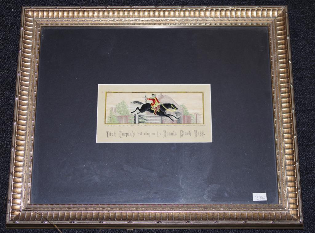 Framed early Stevengraph 'Dick Turpin's Last Ride' - Image 3 of 4