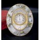 Antique English marble framed brass clock