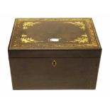 Antique chinoiserie lacquer tea caddy