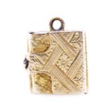 Antique yellow gold book locket