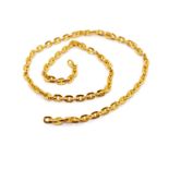 Antique yellow gold cable chain