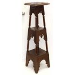 Carved Indian hardwood 3 tier stand