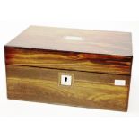 Victorian coromandel wood jewellery box