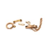 Antique rose gold jewellery parts