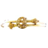 Antique diamond and yellow gold swivel bangle