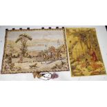 Two various tapestry wall hangings