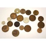 Nineteen assorted world coins