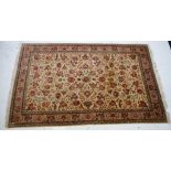 Floral decorated wool rug