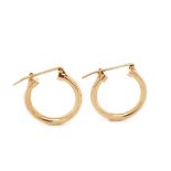 9ct rose gold hoop earrings