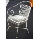 Wire patio armchair
