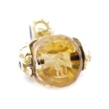 Victorian citrine fob spinner