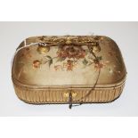 Antique embroidery decorated jewellery casket