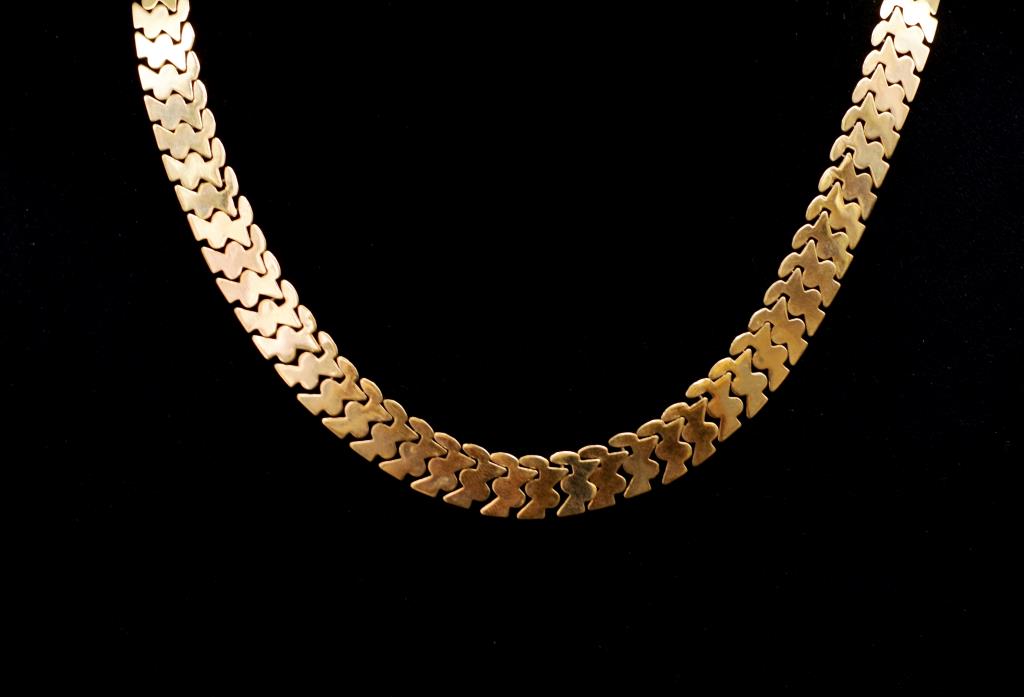 Mid century 18ct rose gold collar necklace - Image 5 of 5