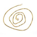 9ct yellow gold box chain necklace