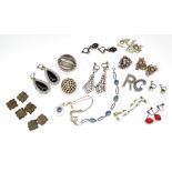 Silver and costume jewellery group