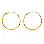 22ct yellow gold hoop earrings