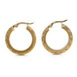 9ct yellow gold hoop earrings