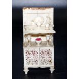 Early intricate carved bone miniature dresser